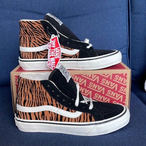 Vans Sk8-Hi 38 Decon S Animal Stripes Black Marshmallow Men’s - Picture 2 of 16